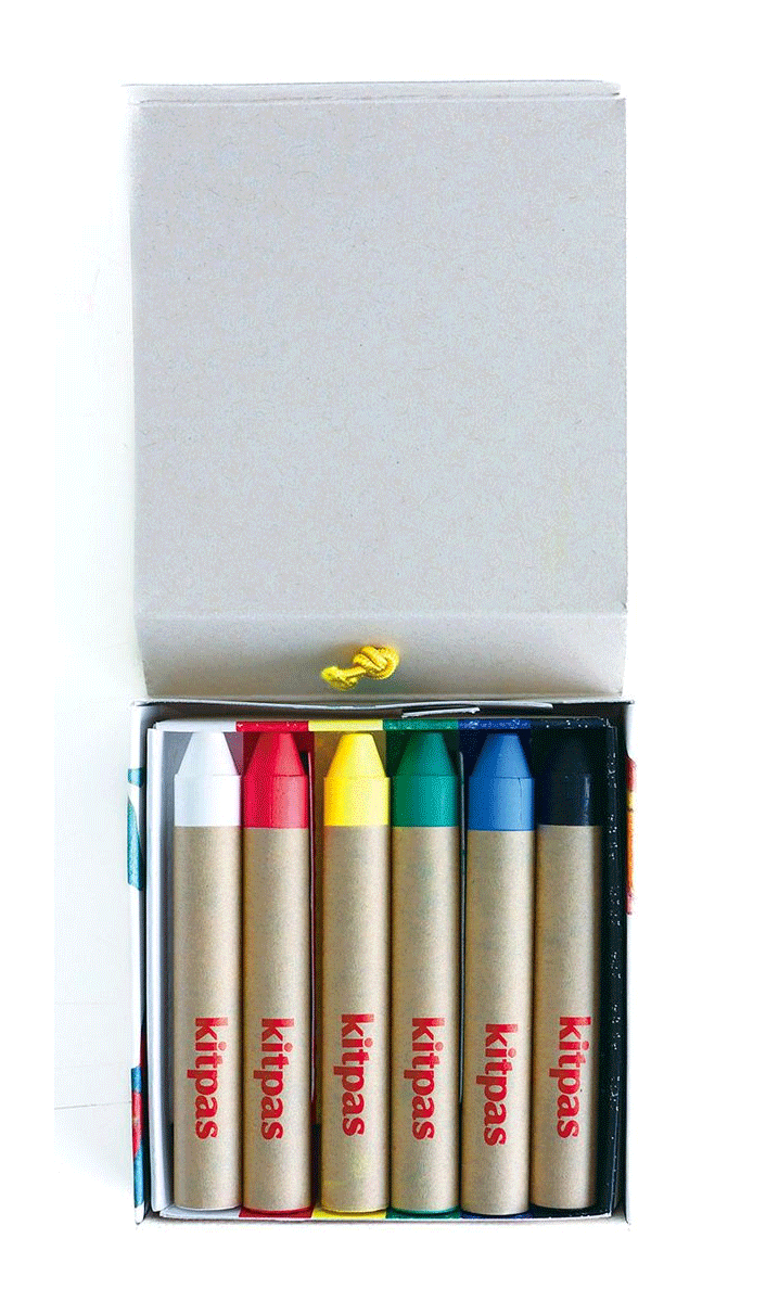 Set of 6 Medium Ecru Crayons - Premium Art Supplies for Drawing & Coloring | Perfect for Kids, Artists & DIY Craft Projects