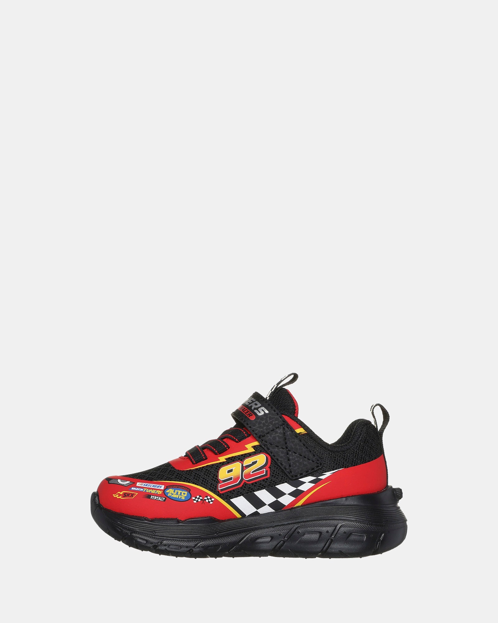 Skechers Tracks Infant Sneakers for Boys & Girls - Black/Red - Comfortable & Lightweight Walking Shoes for Toddlers | Perfect for Playtime, School & Outdoor Activities
