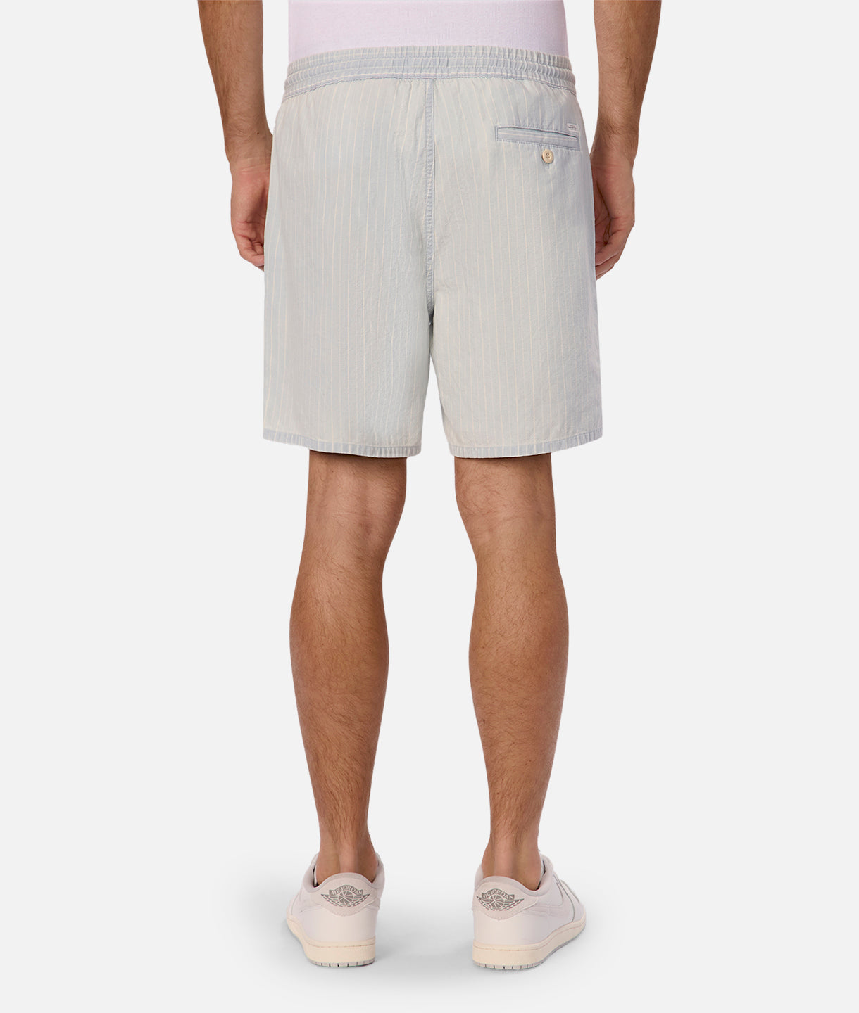 San Jose Drawcord Shorts - Bleach Wash White | Casual Summer Shorts for Men, Beachwear & Lounge Comfort