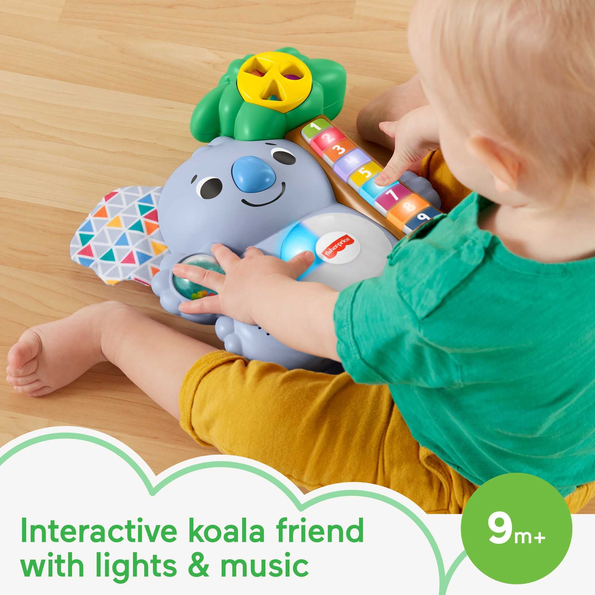 Fisher-Price Linkimals Counting Koala - Interactive Baby Learning Toy with Lights & Music for Infants 9+ Months | STEM Educational Gift for Toddlers | Compatible with Linkimals Collection | Perfect for Playtime & Early Childhood Development