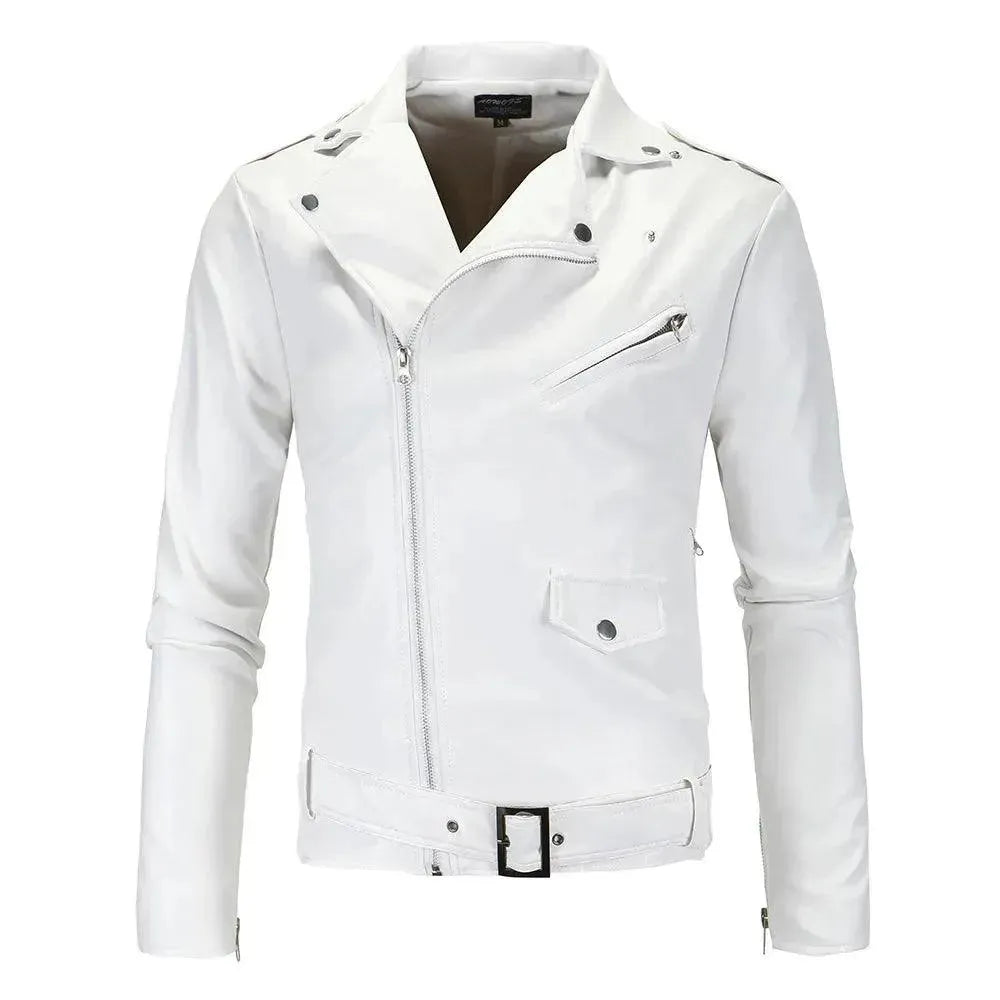 Slim Fit Biker Men's Genuine Leather Jacket - Motorcycle Riding, Casual Outfit & Streetwear Fashion