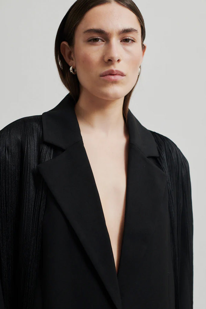 Women's Frullo Blazer Jacket - Slim Fit Black Blazer for Office, Business & Formal Wear - Professional Work Attire & Special Occasions