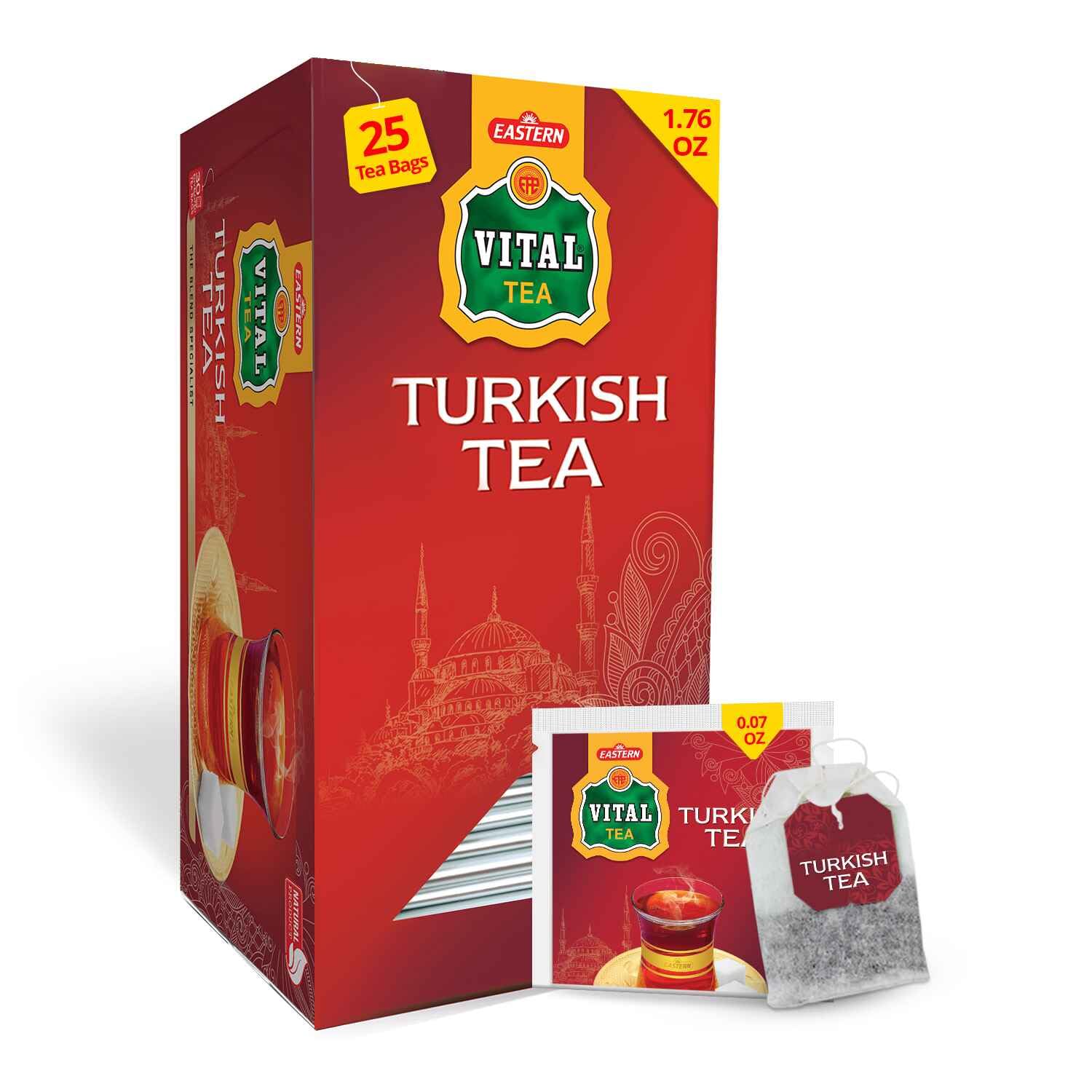 Premium Turkish Black Tea - 25 Count Tea Bags | Rich Flavor & Aroma | Authentic Heritage Taste | Freshly Packed | Perfect for Afternoon Tea, Office Breaks & Relaxation