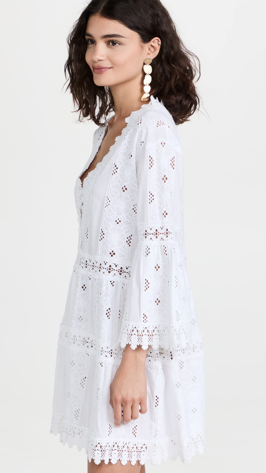 Melissa Odabash Women's Victoria Beach Cover Up Dress - White, Size S | Stylish Swimwear Coverup for Poolside, Resort & Summer Vacations