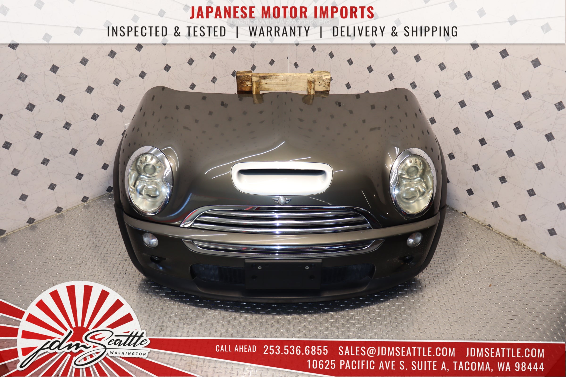 JDM 02-06 MINI Cooper Complete Front End Conversion Kit - Nose Cut Front Clip in Gray | Perfect for MINI Cooper Restoration & Custom Builds