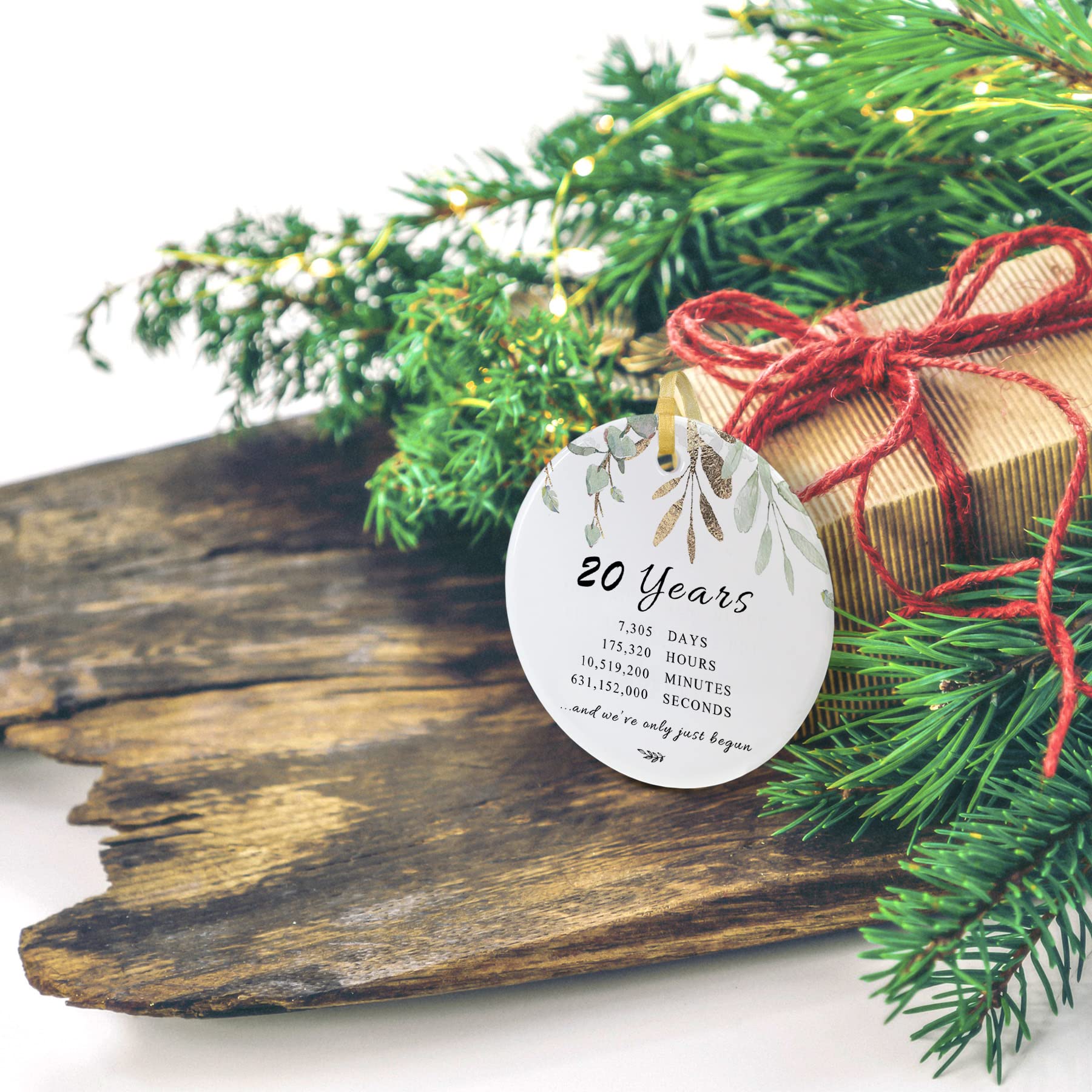 20th Anniversary Ornament for Couples - Home & Wedding Decor Gift