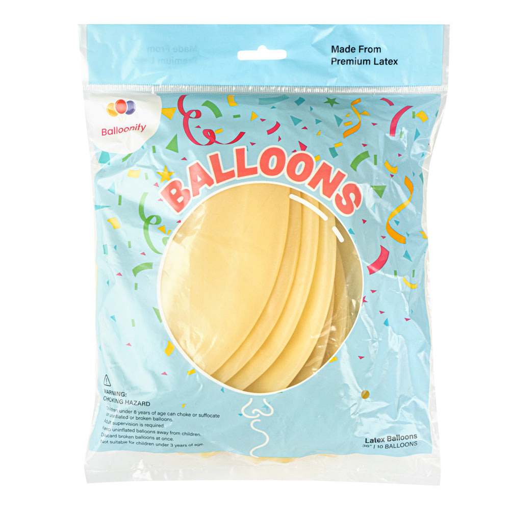 Clear Latex Balloons 36 Inch - Pack of 10 | Premium Quality Party Balloons for Birthday, Wedding & Baby Shower Decorations
