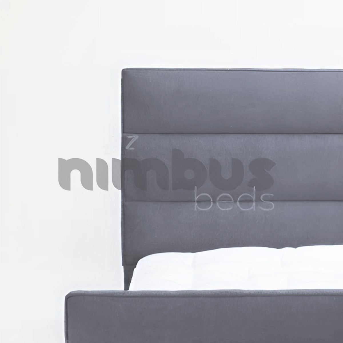 Horizontal Panel Bed Frame - Sturdy Wooden Bed Base with Slats for Mattress Support | Perfect for Modern Bedrooms, Guest Rooms & Dormitories