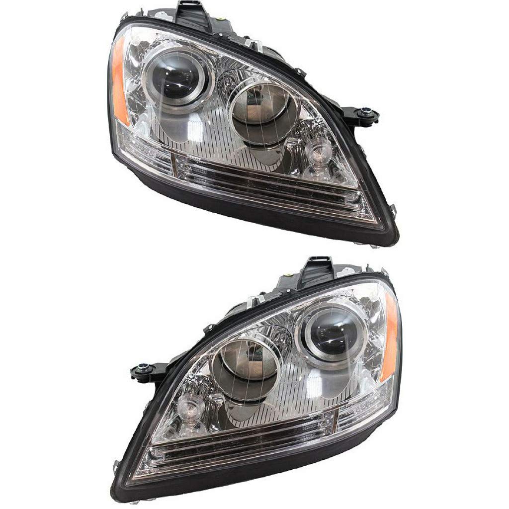 2007 Mercedes-Benz ML320 Headlight Assembly - DOT Certified Replacement for Driver & Passenger Side (MB2502146 MB2503146) - Includes Bulbs - Perfect for SUV Upgrades & Night Driving Safety