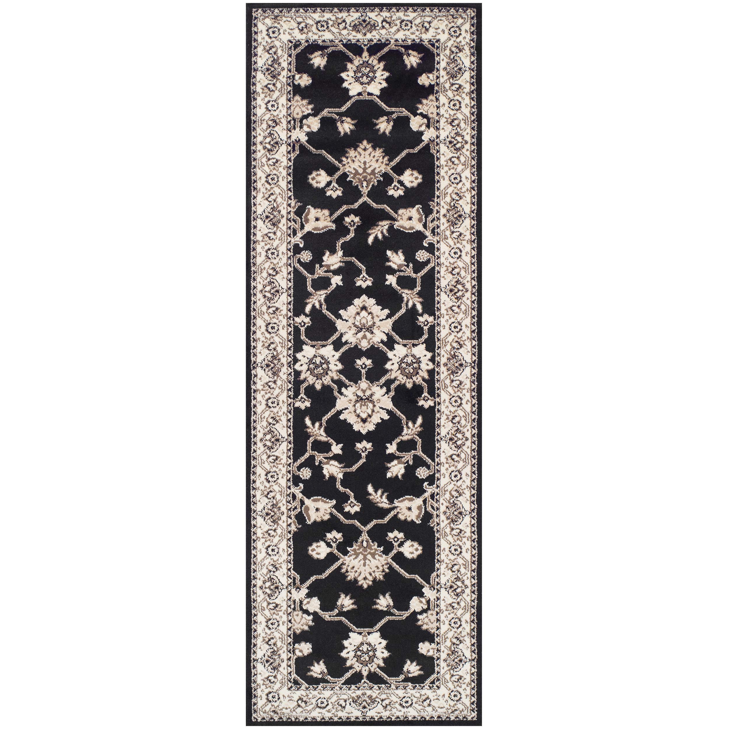 Premium Soft Indoor Area Rug with Jute Backing - Non-Slip, Kid & Pet Friendly - Vintage Abstract Design - 2'7