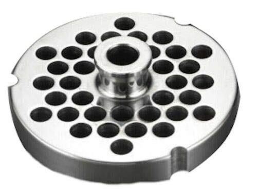 #52 Meat Grinder Plates with Hubs - Stainless Steel Grinding Discs for Cozzini Cutlery - Choose Your Size (3/8 in./9.5mm Fine Sausage Grind) - Perfect for Home Butchering, Sausage Making & Meat Processing