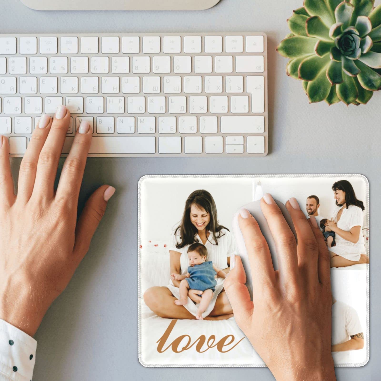 Custom Photo Collage Mouse Pad 300x250mm (11.8x9.8 in) - Personalized Text & Image Gaming Mouse Mat - Perfect Gift for Christmas, Valentine's Day - Ideal for Office, Gaming & Home Computer Use