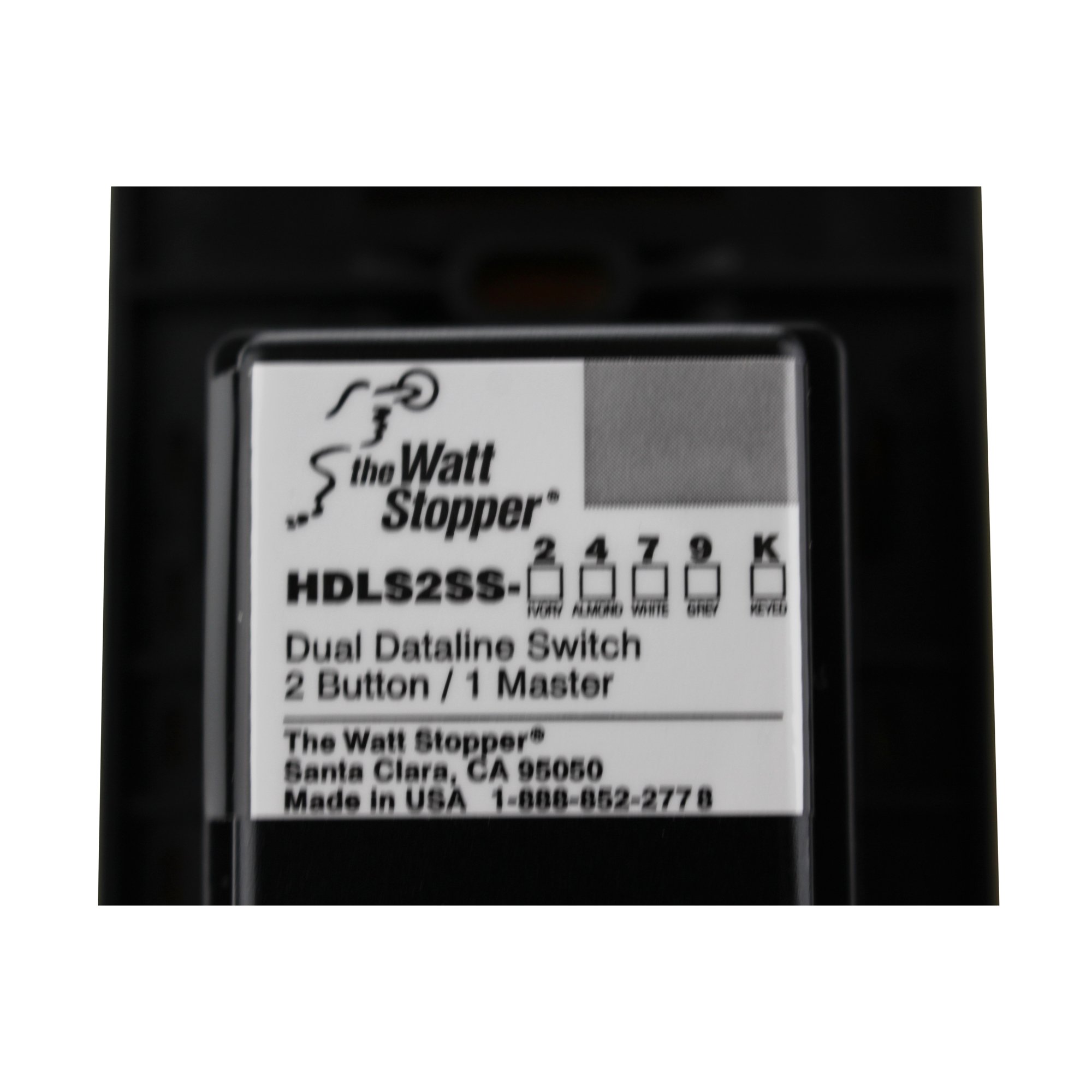 Watt Stopper HDLS2SS-2 2-Button Dual Dataline Switch SWS 1-Master 1-Gang in Ivory - Smart Lighting Control for Home & Office Automation
