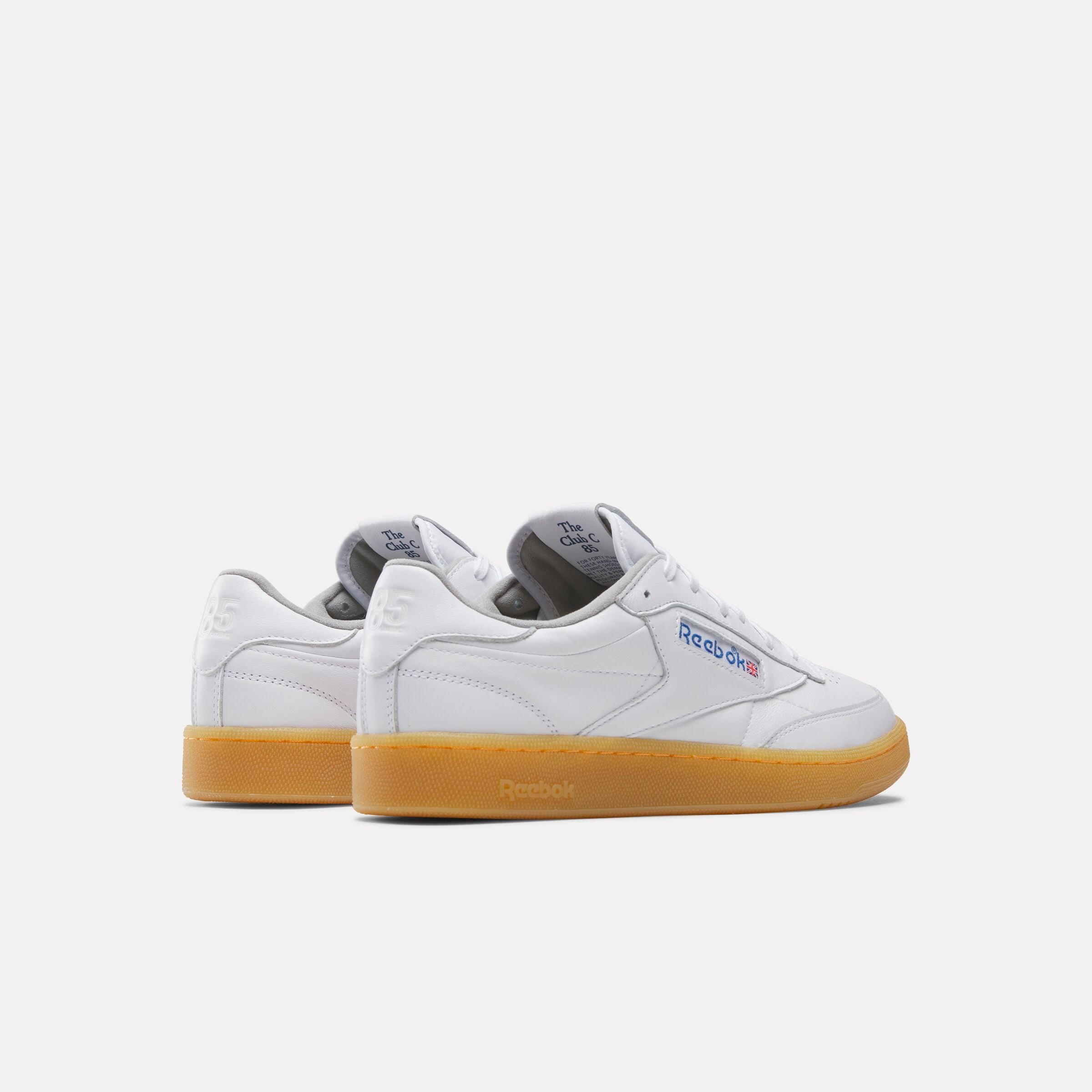 Reebok Club C 85 40th Anniversary Sneakers - White/Grey/Gum Sole Vintage Tennis Shoes for Men & Women | Casual Wear, Street Style, Retro Fashion