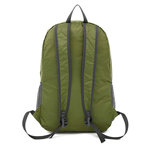 LUCIY Waterproof Nylon Backpack - 35L Foldable Travel Backpack for Teens, School & College Students - Durable Shoulder Bag with Printing Design - Perfect for Hiking, Commuting & Daily Use