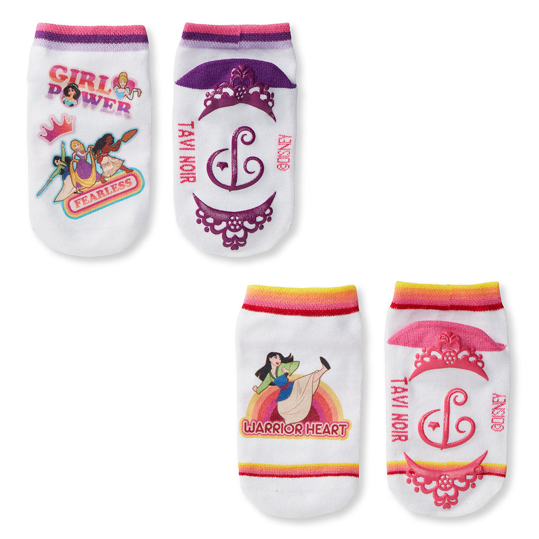 Tavi Noir Grip Socks for Women - Non-Slip Disney Tiny Soles - Perfect for Yoga, Pilates, Barre & Home Workouts