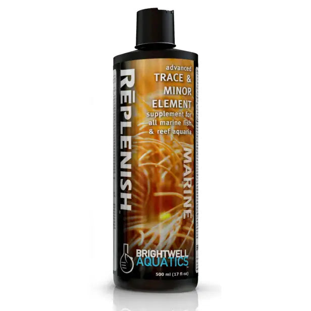 Brightwell Replenish Trace & Minor Element Supplement for Saltwater Aquariums - Essential Coral & Marine Fish Nutrition