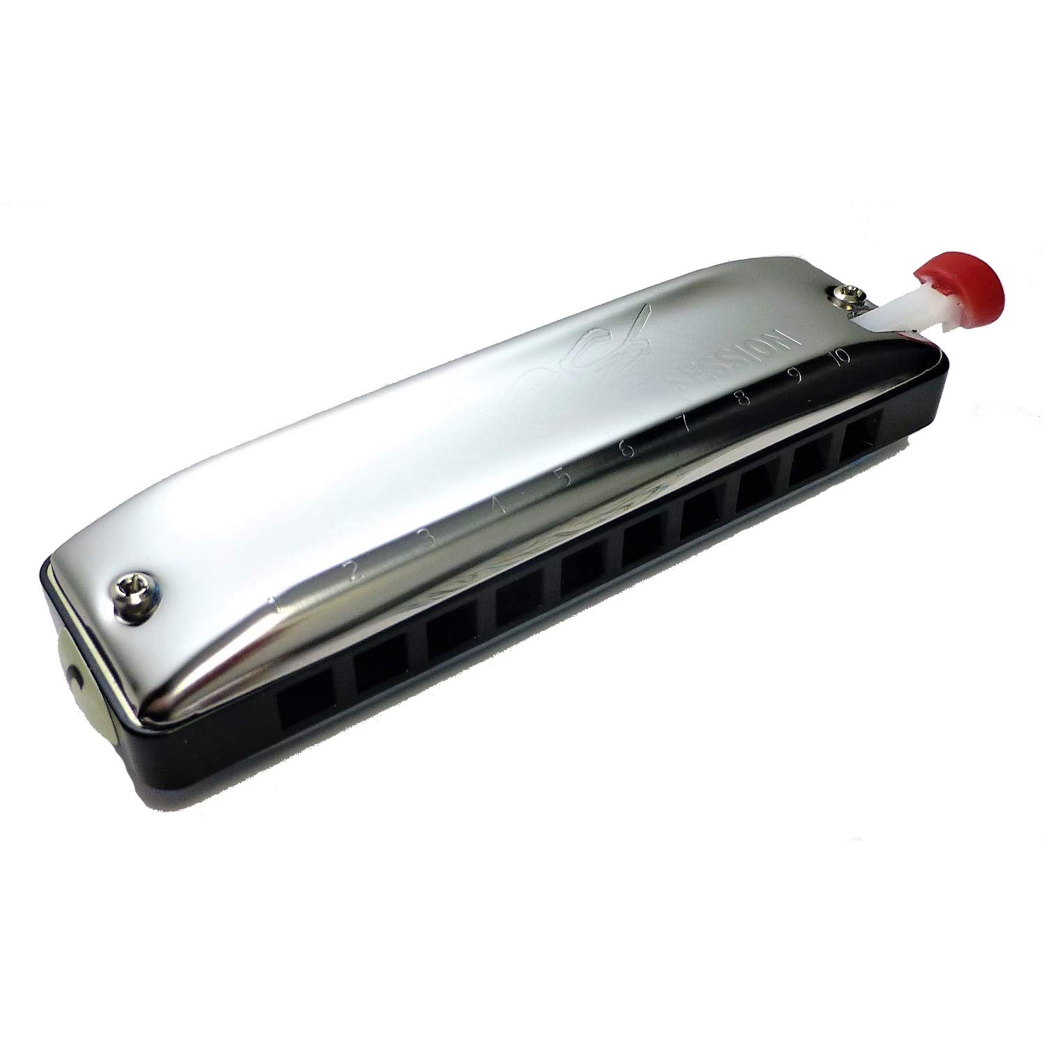 TurboSlide Custom Steel Harmonica with Magnetic Whammy Bar - Key of D, Blue Sparkle Comb | Professional Harmonica for Blues, Rock & Live Performances | Perfect for Musicians & Collectors