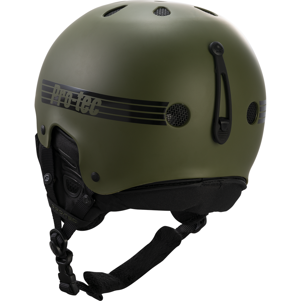 Old School Snow Helmet with MIPS Technology - Matte Olive for Skiing, Snowboarding & Winter Sports Safety