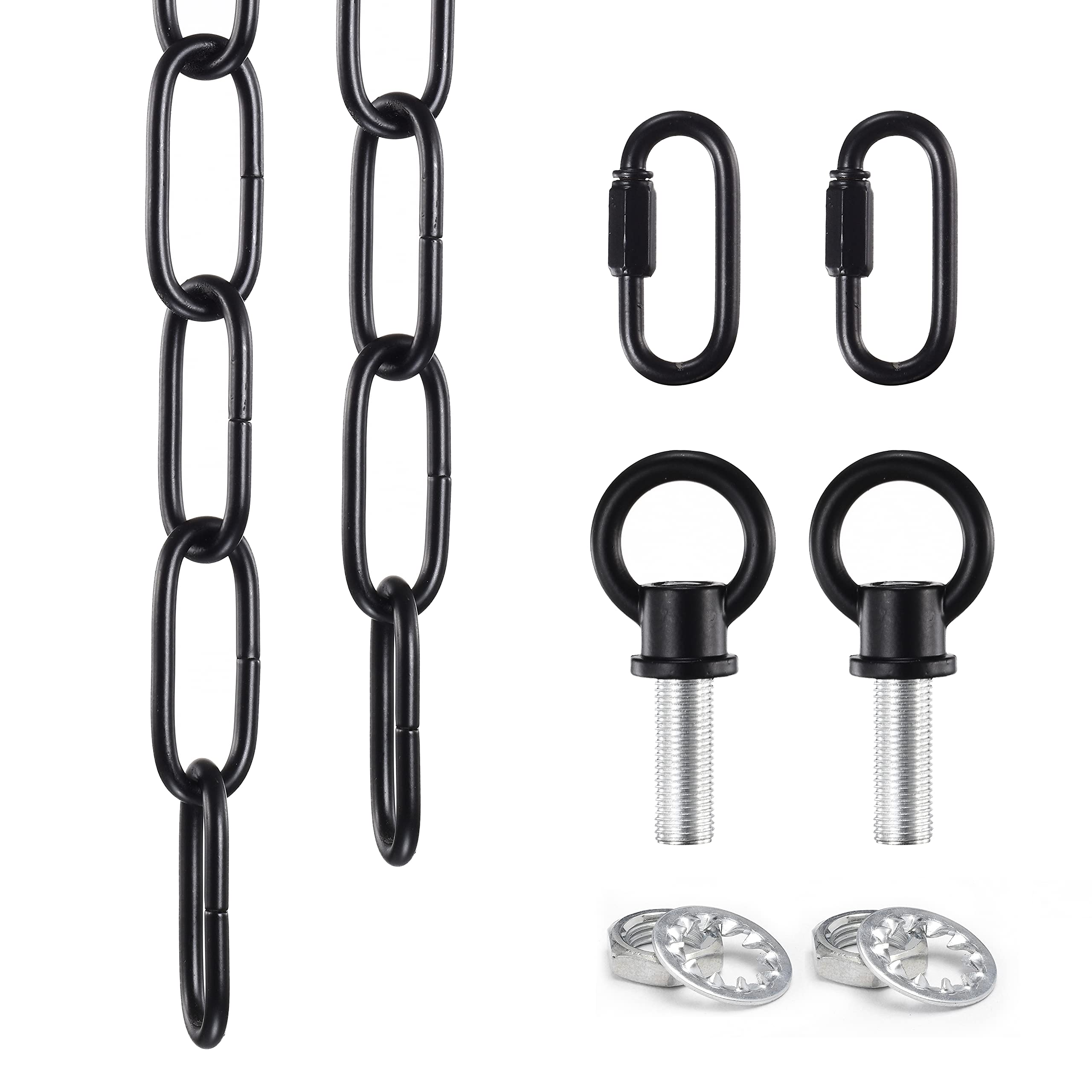 Mr.Color Black Metal Chandelier - Heavy Duty 6 Feet Chain for Pendant Lights & Swag Lights | Perfect for Dining Room, Bedroom, or Entryway Lighting