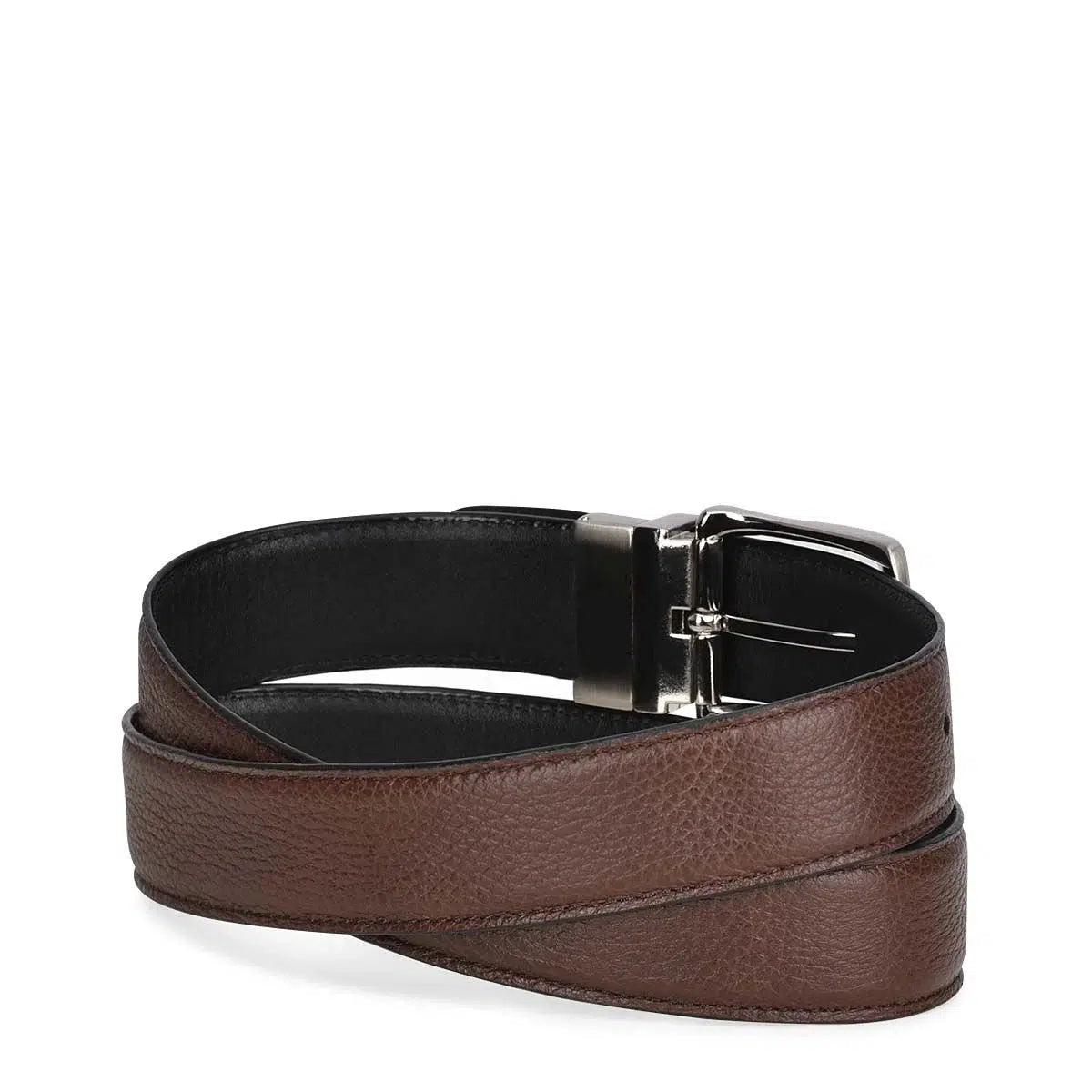 CS241VE Men's Reversible Deer Leather Belt - Brown & Black Casual Dress Belt for Jeans, Pants & Office Wear | Durable & Stylish Accessory