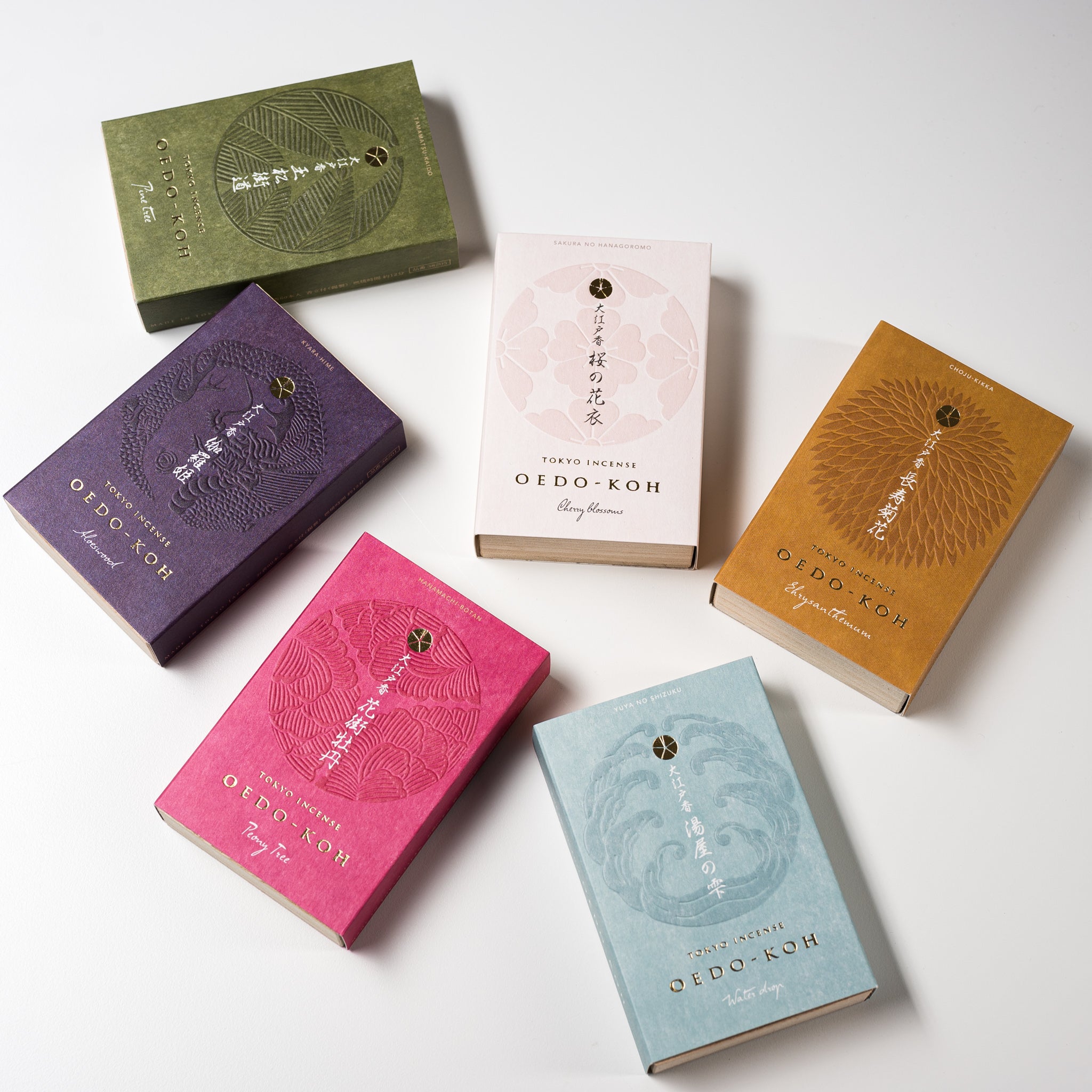 Nippon Kodo Oedo Koh Japanese Incense Sticks - 6 Fragrance Options for Meditation, Yoga & Home Aromatherapy