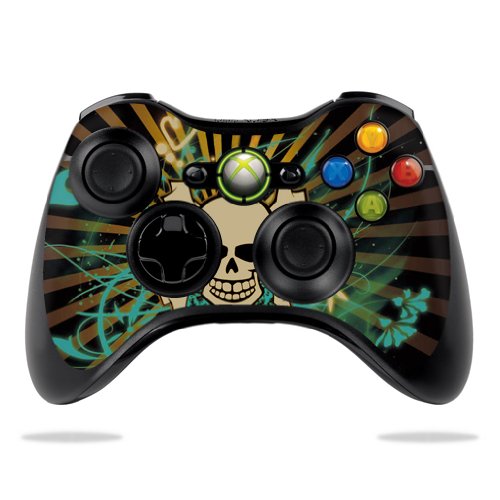 Protective Vinyl Skin Decal Sticker for Microsoft Xbox 360 Controller - Skull Rays Design | Durable Wrap Cover for Gaming, Customization & Scratch Protection | Perfect for Gamers, Collectors & Gift Giving