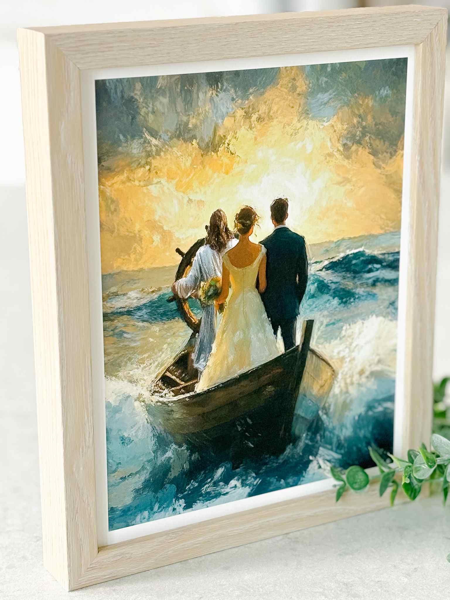 Guided by Him Christian Wall Art Print - Inspirational Scripture Decor for Home, Office & Church