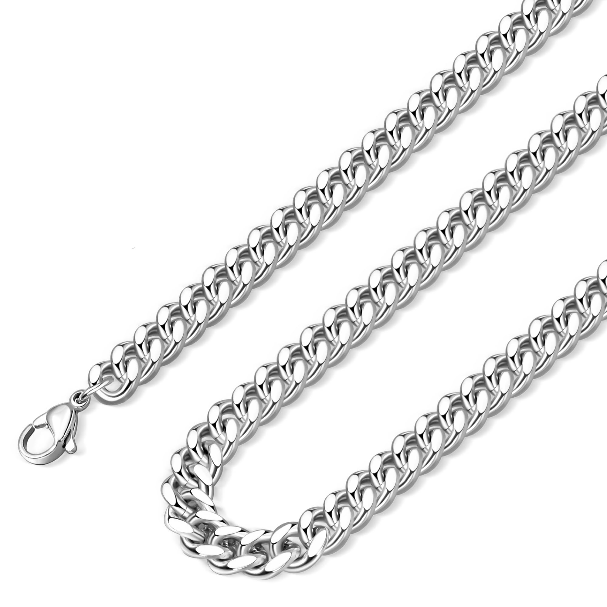 18K Gold Plated Stainless Steel Cuban Link Chain for Men - Hip Hop Jewelry, Durable & Tarnish-Free - Perfect for Gifts, Parties, and Streetwear Fashion