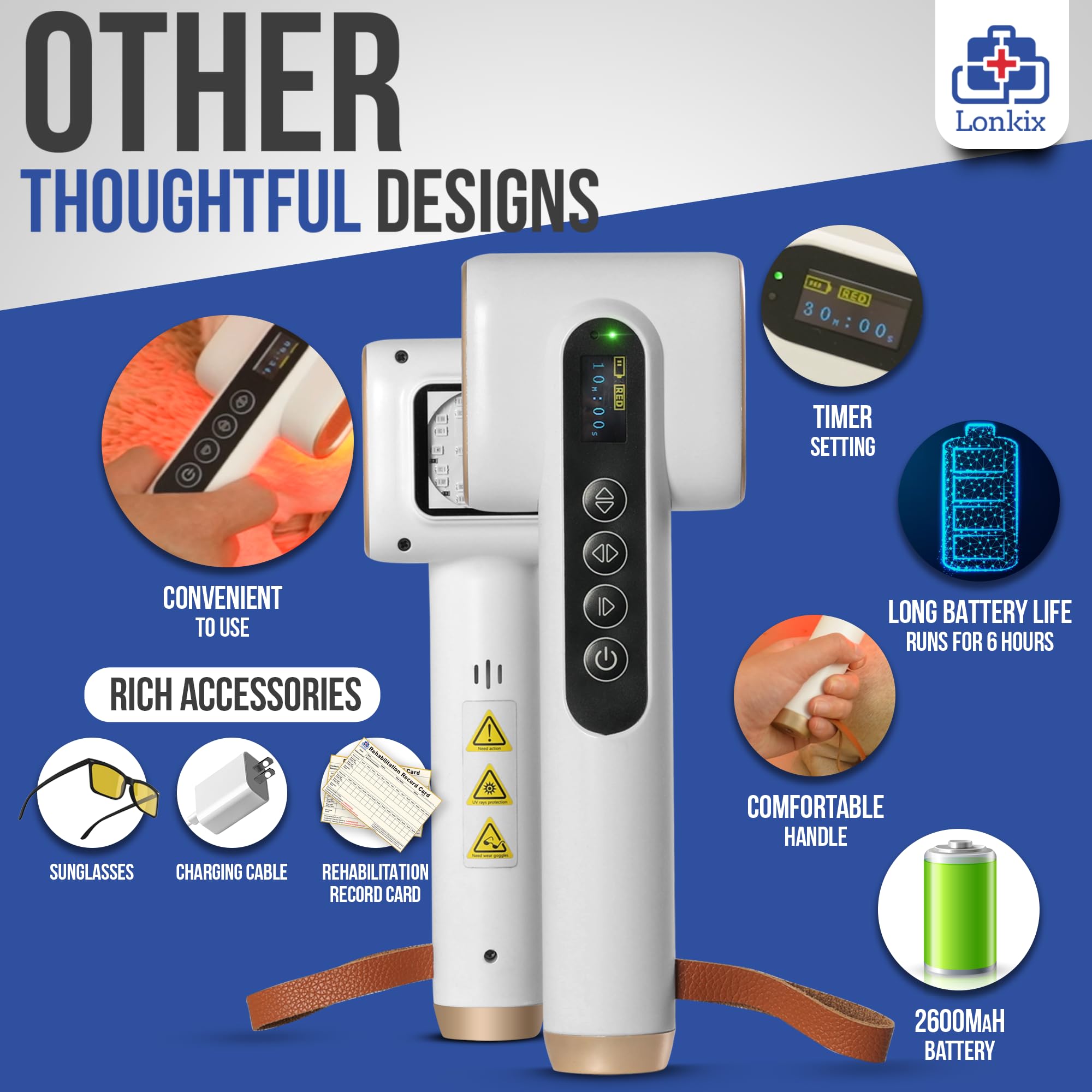 Red Light Therapy for Dogs - 6pcs 850nm & 10pcs 630nm Infrared LED Lights with 10pcs 630nm Blue Lights - Pain Relief, Muscle & Joint Therapy, Anti-Inflammation Treatment - Perfect for Home Pet Care and Recovery