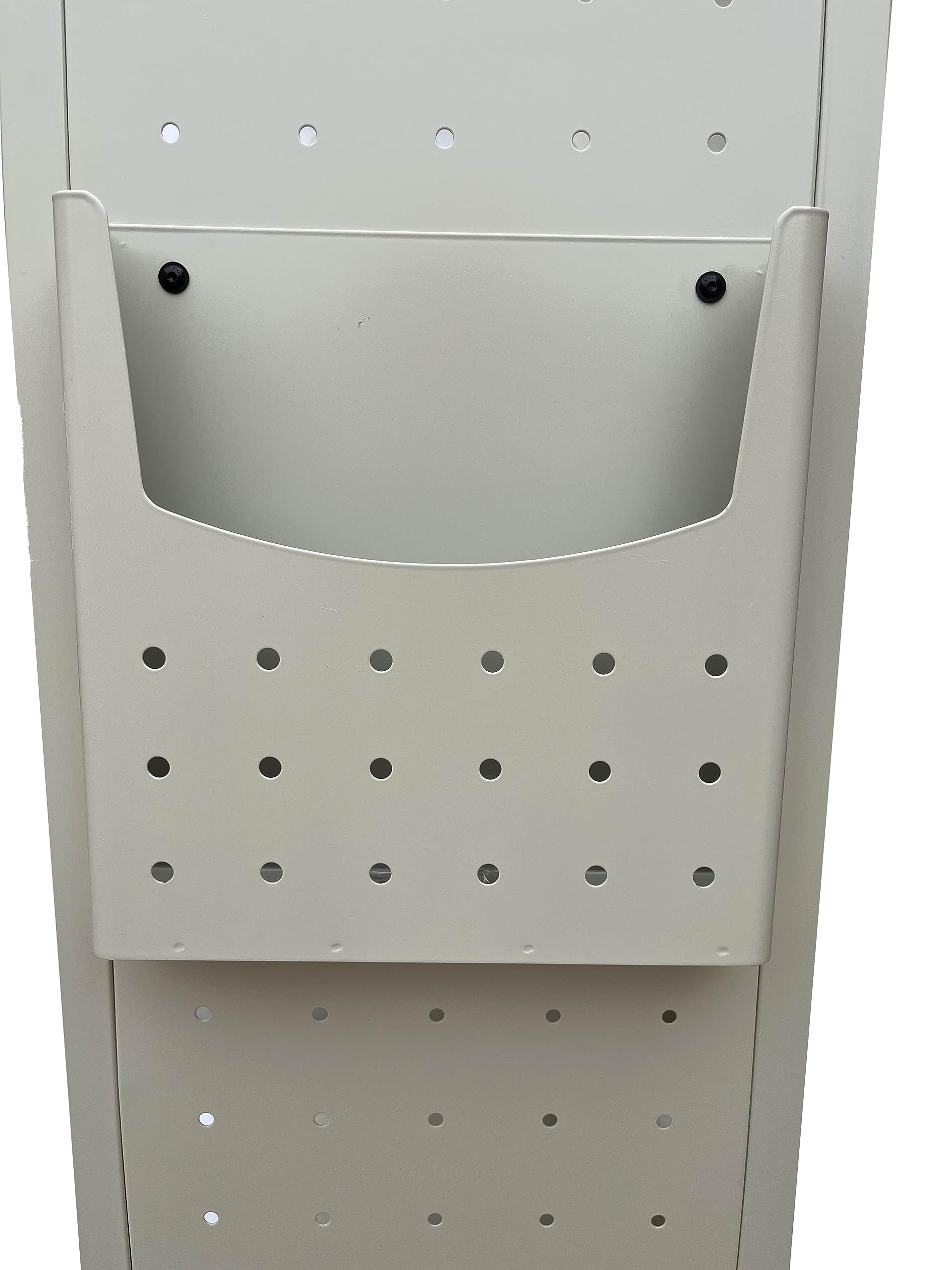 Workington Rolling Book Truck with 3 Flat Shelves - Mobile Library Book Cart with Swivel Locking Casters 3001 Putty - Perfect for Libraries, Schools & Office Organization