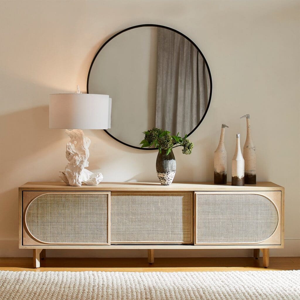 Cyan Design 11495 Lamu Oak Media Cabinet - Stylish TV Stand for Living Room, Bedroom & Home Theater Storage