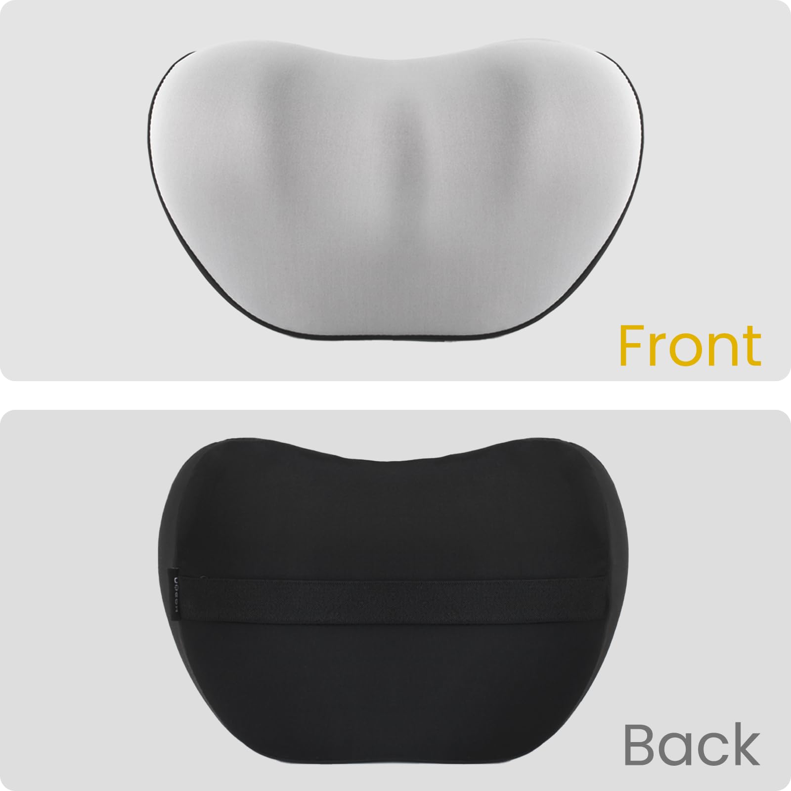 Tesla Model 3 & Y Headrest Pillow - Memory Foam Neck Support Cushion with Breathable Fabric for Pain Relief & Comfort - Perfect for Long Drives & Road Trips - Gray (1 Pack)