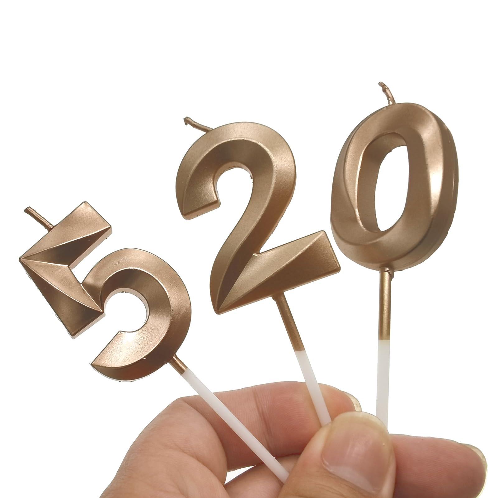 80th Birthday Number Candles for Cake - Gold Champagne Cake Topper Decorations for Anniversary, Wedding & Party Celebrations - Perfect for Birthday Cakes, Cupcakes & Dessert Tables