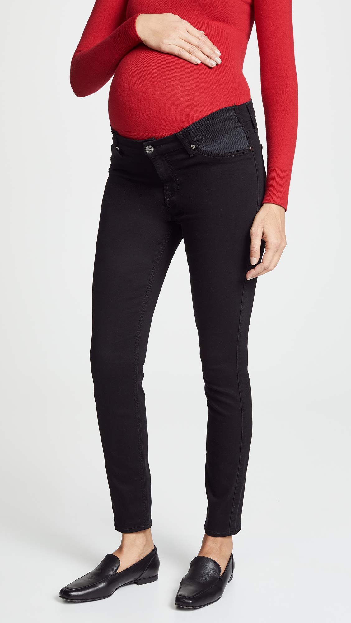 7 For All Mankind Women's Maternity Jeans - Stretch Denim Pants for Pregnancy Comfort | Perfect for Work, Casual Wear & Everyday Maternity Outfits