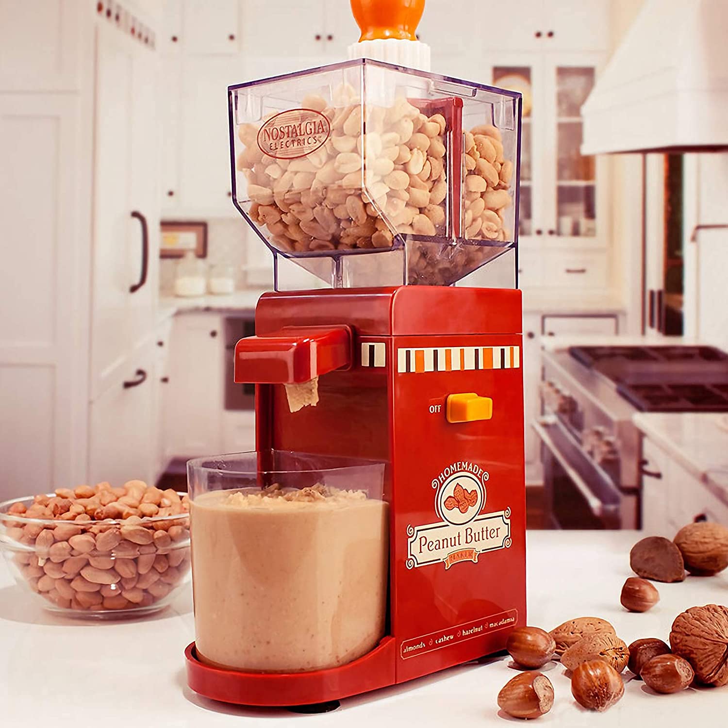 110V-220V Electric Peanut Butter Maker Machine - Almond, Cashew & Coffee Grinder - Commercial & Home Use Food Processor for Smoothies, Baking & Healthy Snacks
