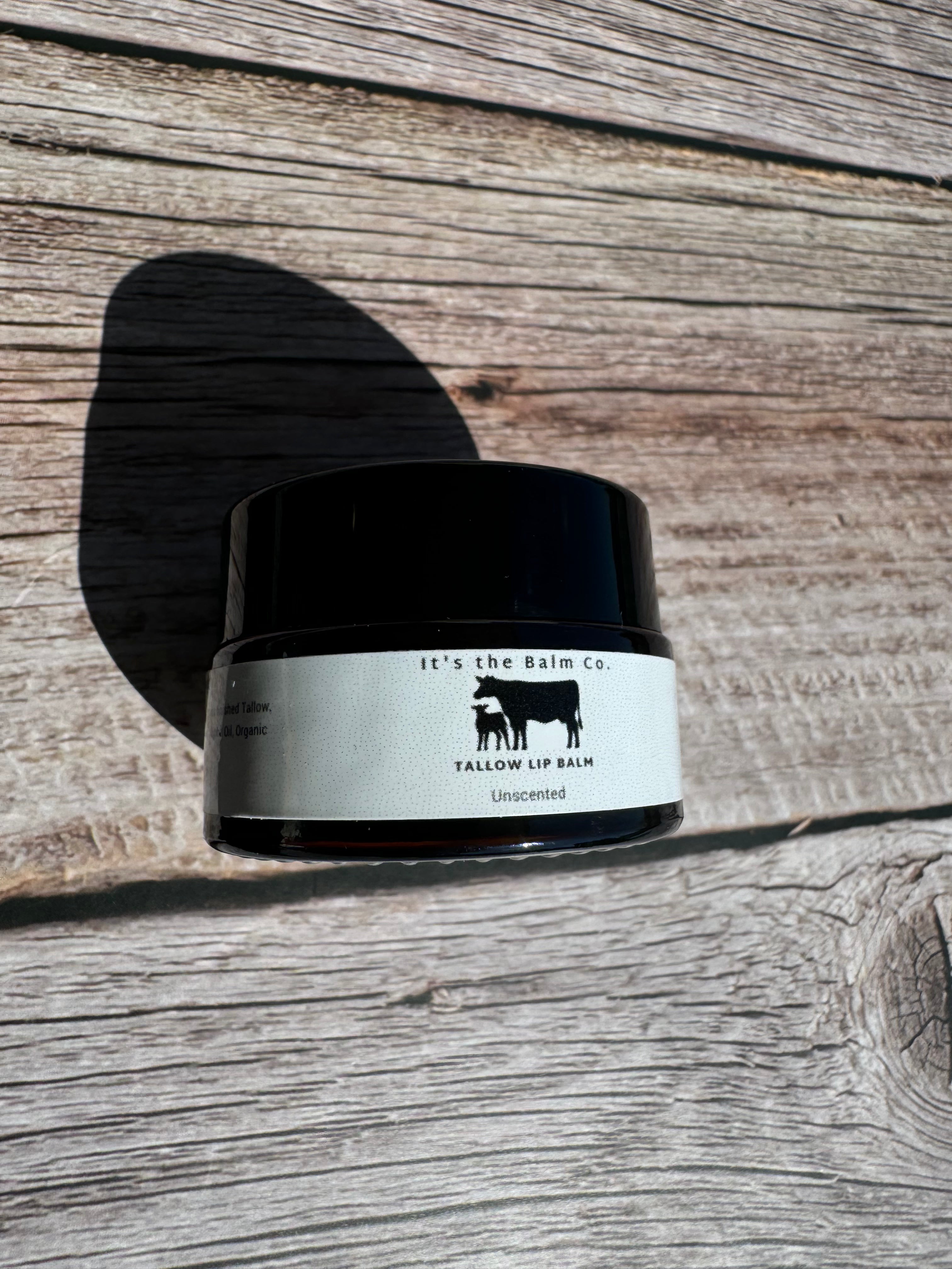 Organic 1/2 oz Tallow Lip Balm - Unscented, All-Natural Moisturizer for Dry & Chapped Lips - Perfect for Winter Care, Outdoor Activities & Daily Hydration