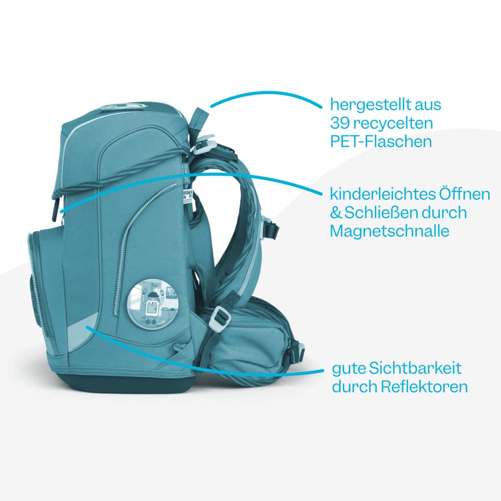 ergobag Cubo Set - Ergonomic School Backpack for Kids | 6-Piece First Grade Primary School Essentials | Lightweight, Comfortable & Durable for Daily Use, School Trips & Outdoor Activities