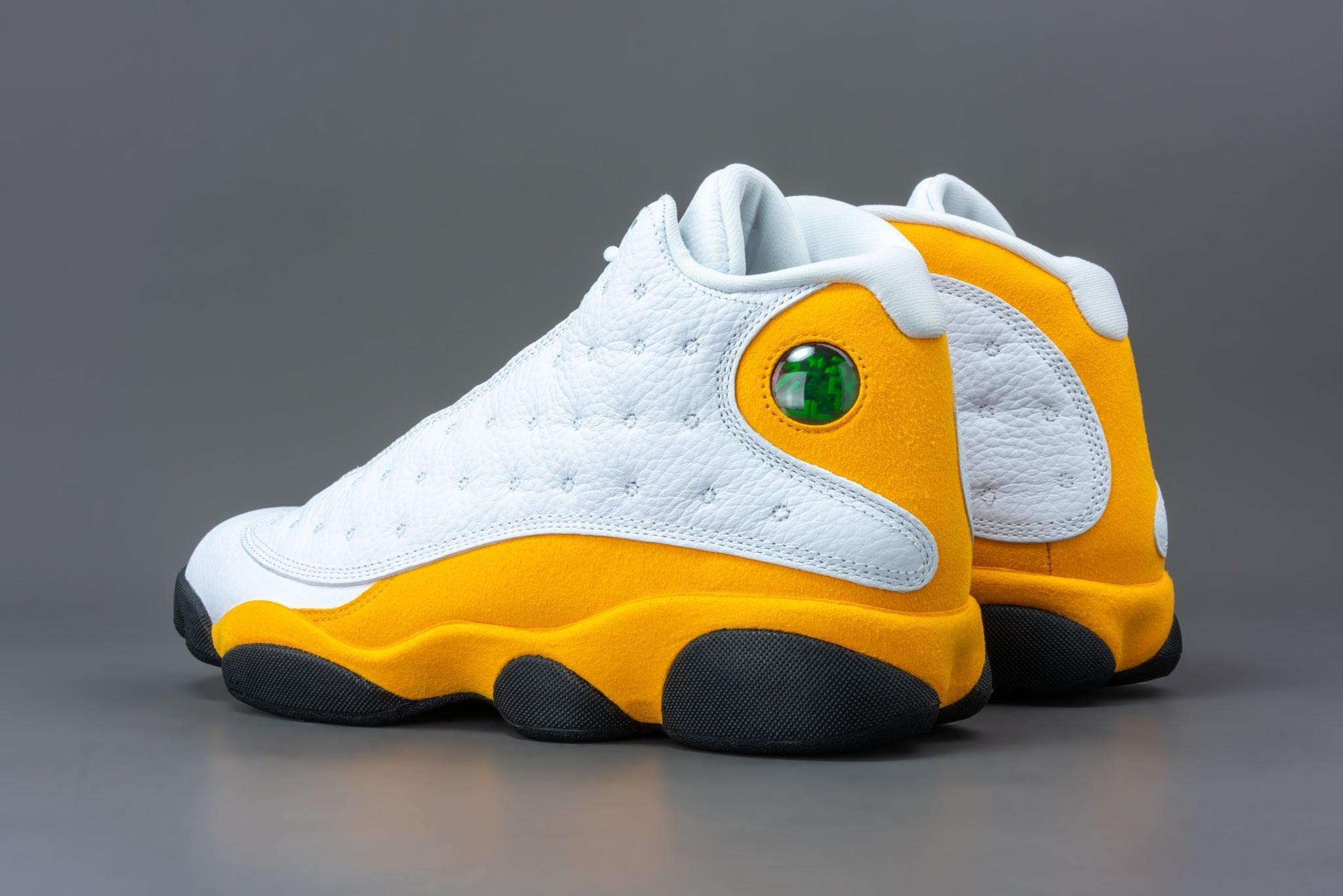 Jordan Men's Air 13 Retro Sneakers 414571-167 Del Sol - Size 8 White/Blue Basketball Shoes for Casual Wear & Street Style