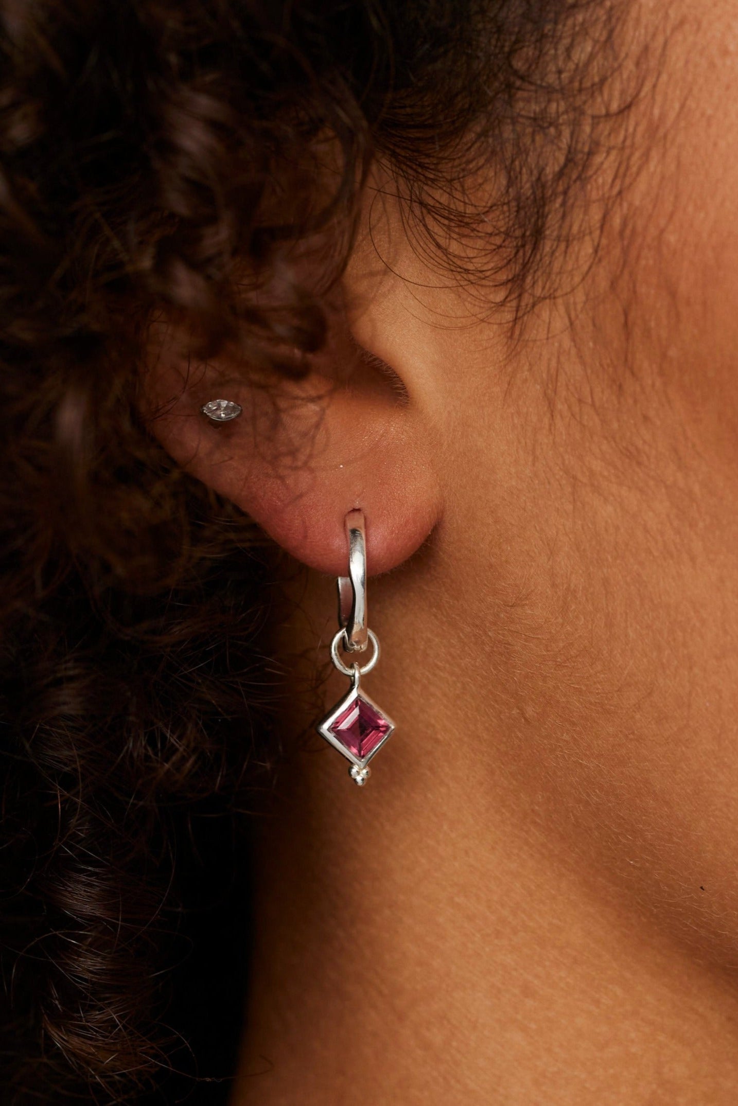 Isla Rhodolite Silver Charm Pendant Necklace - Elegant Sterling Silver Jewelry for Women - Perfect for Gifts, Parties & Everyday Wear