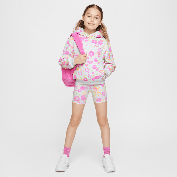 Nike Kids' Flow RAL Pink Flowers Hoodie - Soft & Stylish Pullover for Boys & Girls - Perfect for School, Playdates & Outdoor Activities