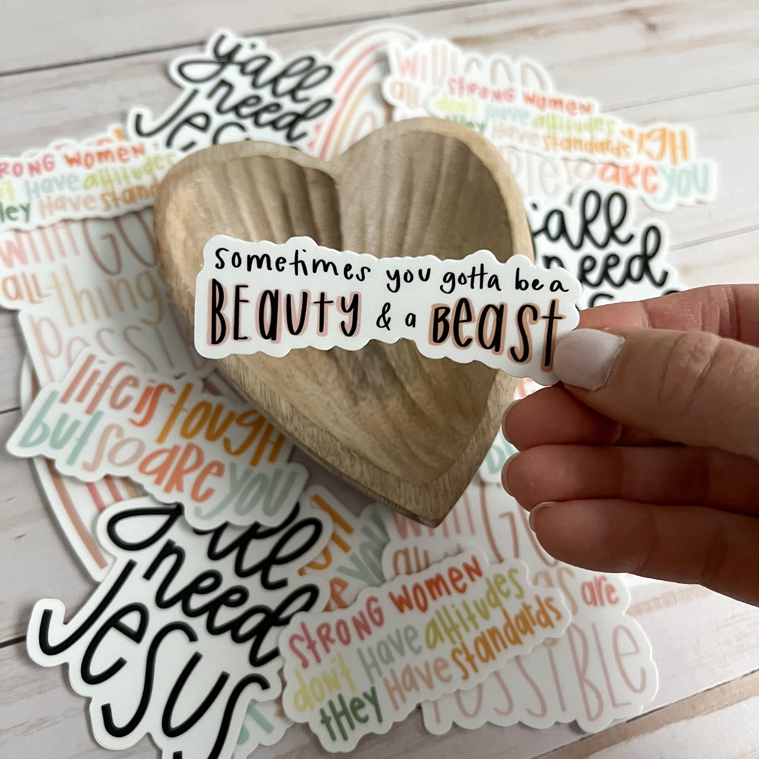 Inspirational Mental Health Quote Stickers - Waterproof Vinyl Decals for Laptops & Water Bottles - Feminist Art Stickers by Swaygirls - Perfect for Journals, DIY Projects & Gifts