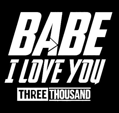LLI Babe I Love You 3,000 Avengers Vinyl Decal Sticker - 5.5 x 4.5 Inch White Car Decal for Cars, Trucks, Vans, Walls, Laptops - Perfect for Gifts, DIY Projects & Avengers Fans (LLI1416)