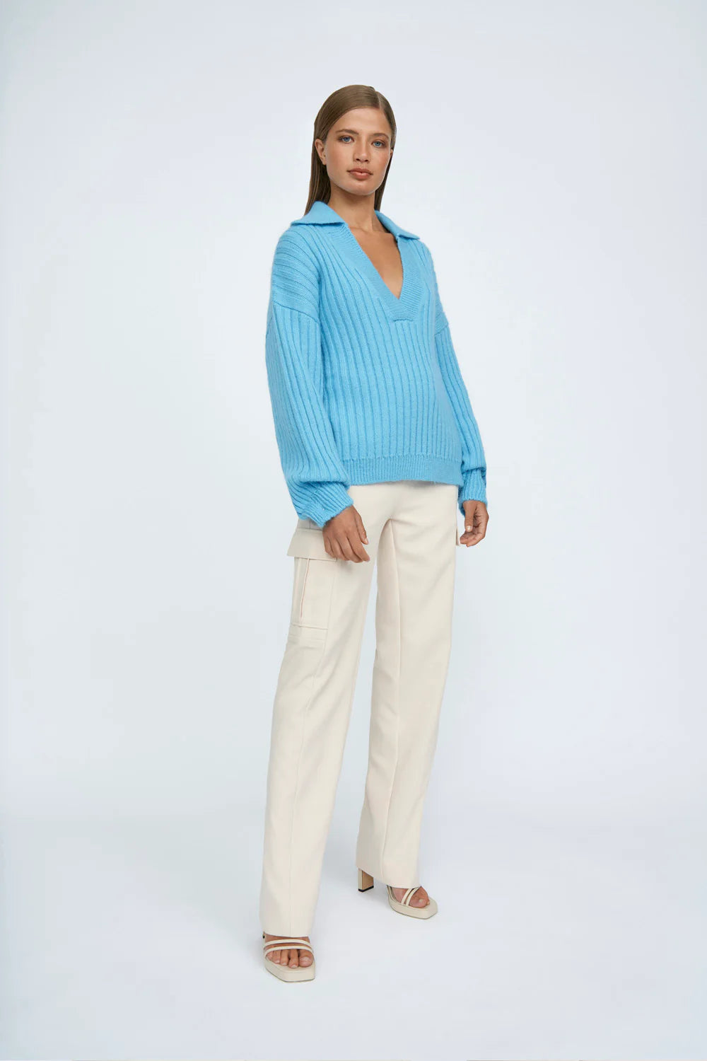 Stylish Blue Cosmic Knit Sweater for Women | Soft & Comfortable Winter Pullover | Perfect for Casual Outfits & Cozy Evenings