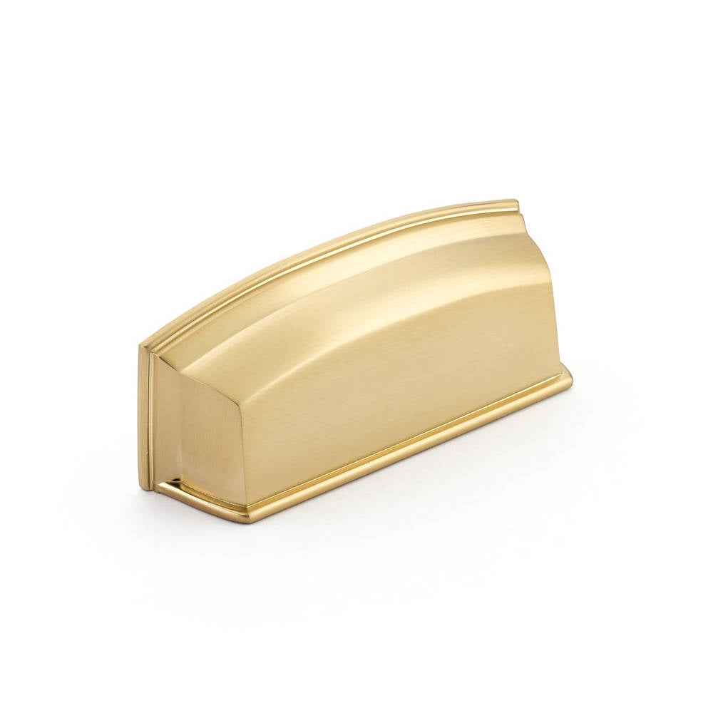 Modern Champagne Bronze Cabinet Cup Drawer Pulls - Elegant Kitchen Cabinet Handles for Cabinets, Dressers & Furniture (Set of 10) - Perfect for Kitchen Remodel, Bathroom Vanity & Home Decor Upgrade