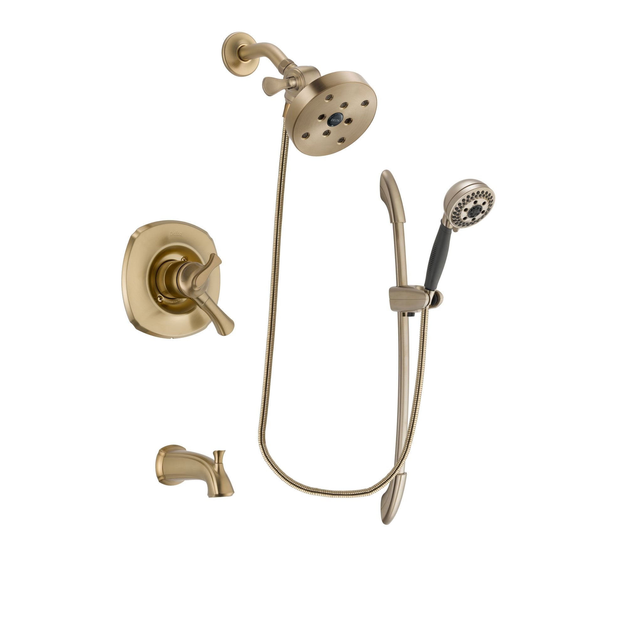 Delta Addison Champagne Bronze Dual Control Tub and Shower Faucet System with 5.5