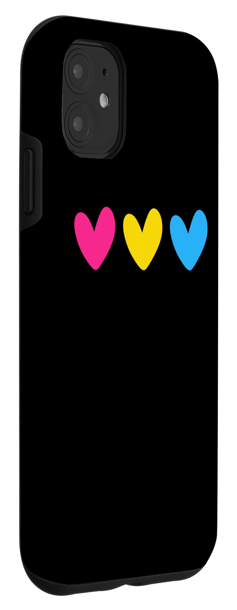 iPhone 11 Case with Subtle Pansexual Hearts Design - Pan Pride Ally Merch - Perfect for LGBTQ+ Support & Daily Use