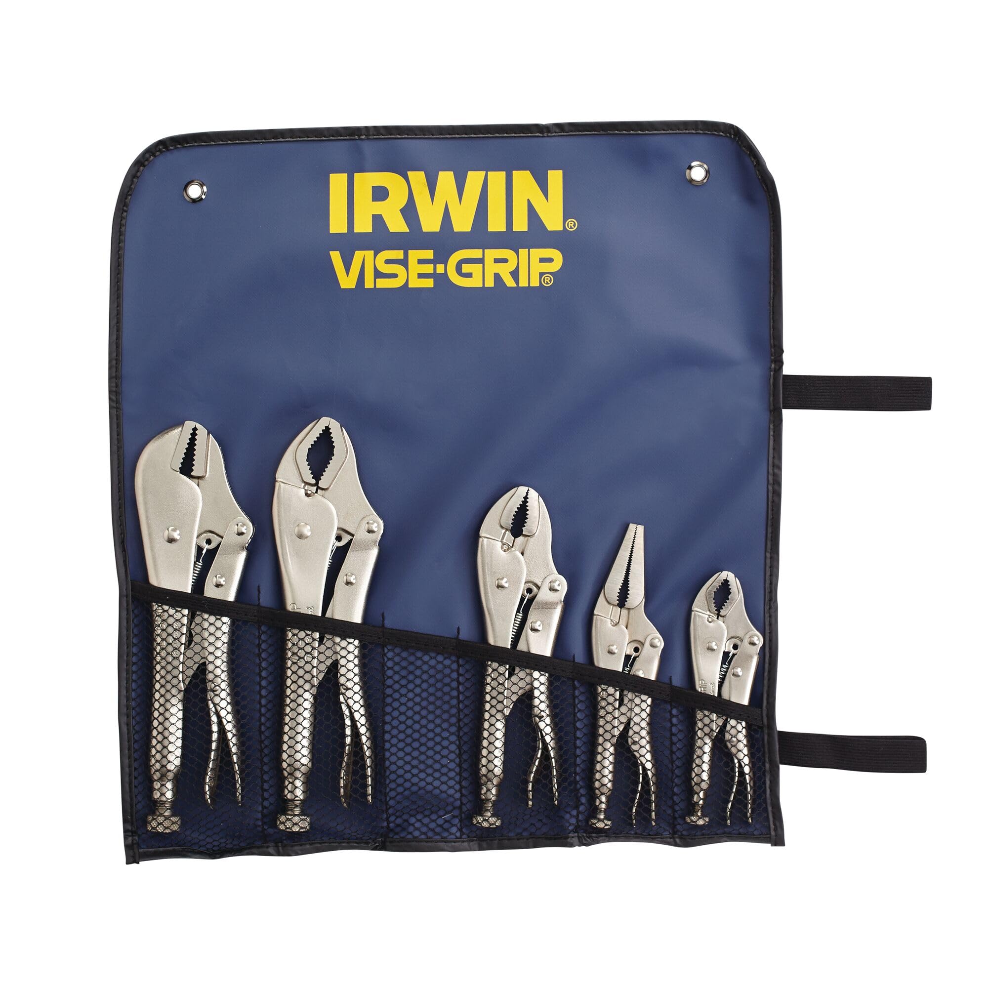 IRWIN VISE-GRIP Original Locking Pliers Set - 5 Piece Tool Kit with 68 Teeth for Strong Grip | Perfect for DIY Projects, Automotive Repairs & Metalworking