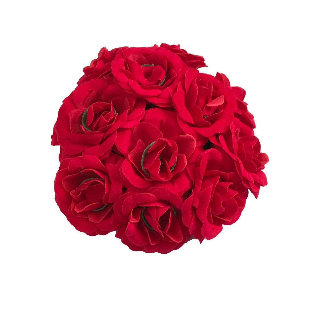 GuruEmbellish Red Flower Gajra Hair Clip | Women's Bun Maker & Hair Accessories for Weddings, Parties & Festivals