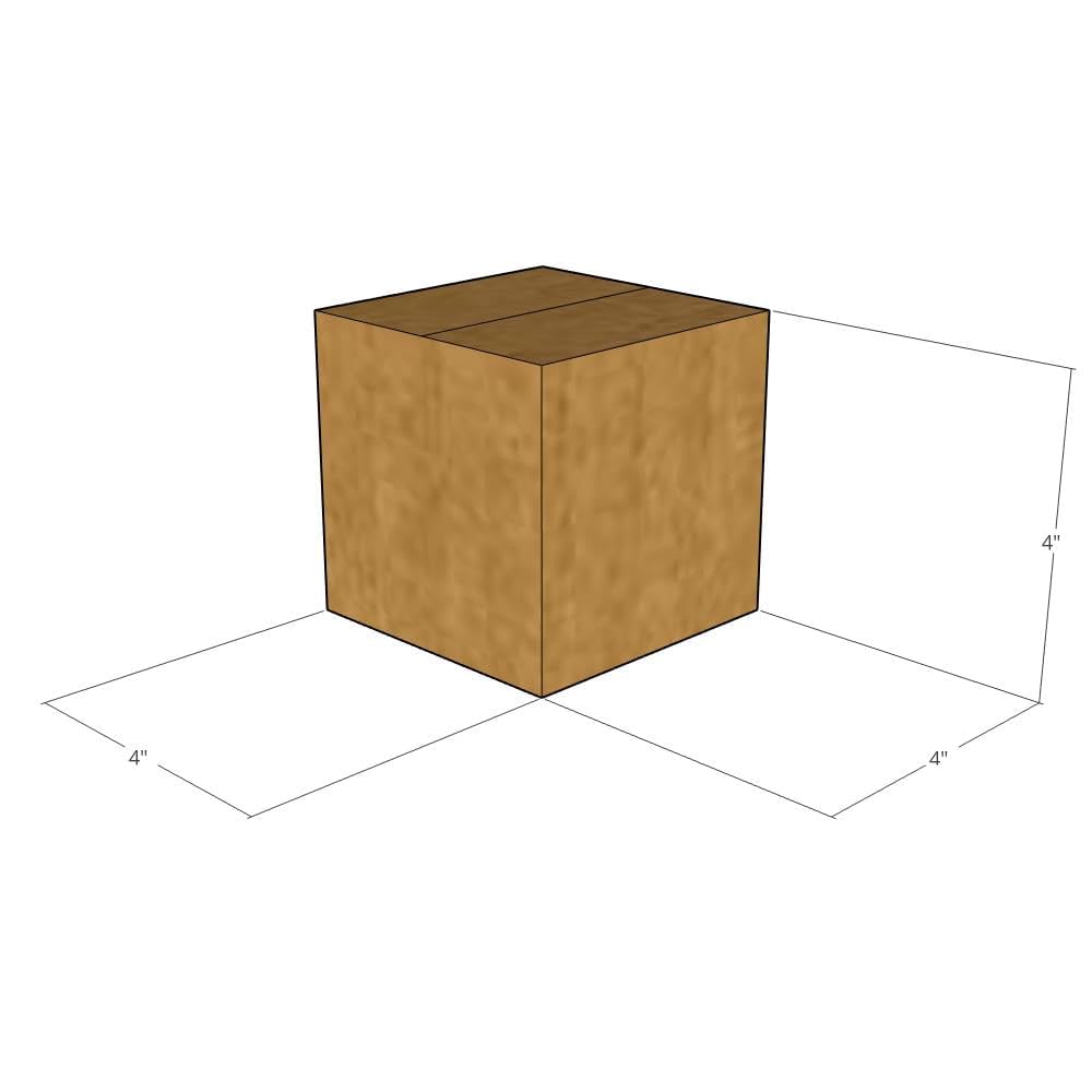 4x4x4 Inches Multi-Depth Corrugated Moving Boxes - 32 ECT Strength (75 Pack) | Heavy Duty Shipping Boxes for Business, Office & Home Use | Perfect for Packing, Storage & Ecommerce Shipping